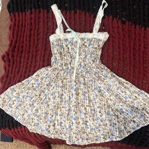 Floral Lace Trim Dress